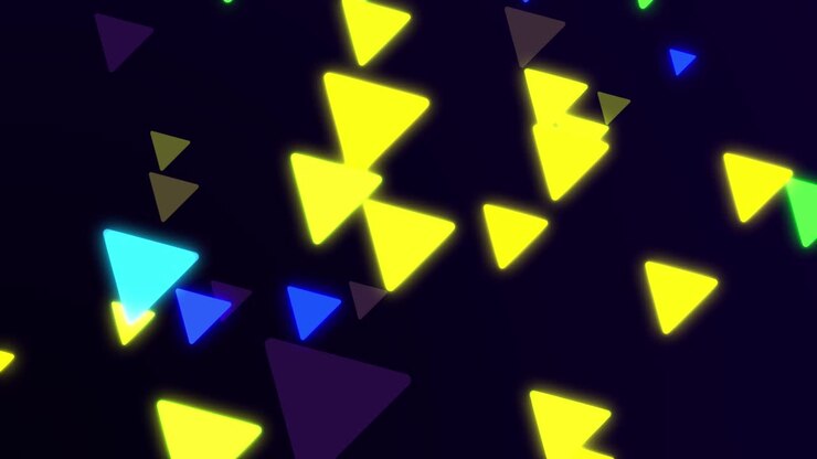 4K Triangle Background Loopable - Abstract Triangles Background - Geometric abstract soft background - Shattering Colorful Triangle - Geometrc Colour Shapes Triangles - Multi Color - Rainbow Color