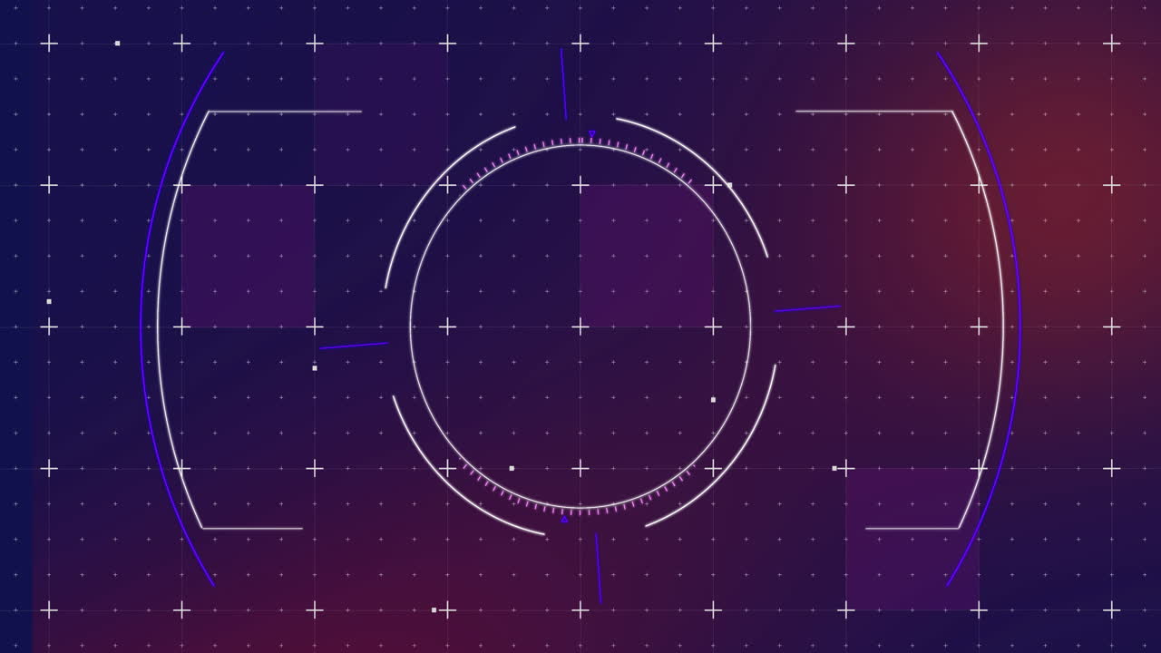 Animation of digital data processing over scope scanning and grid