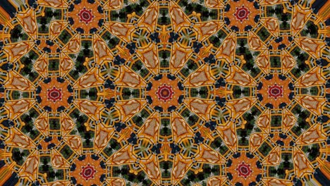 Colourful-symmetric-patterns-botanical-kaleidoscope-mandala-geometry-wallpaper---Multicoloured-fractal-animation-tribal-vector-illustration