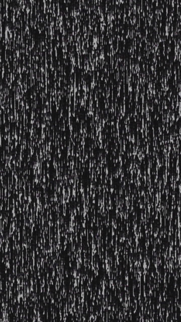 Flickering White and Grey Static Noise on Black Background