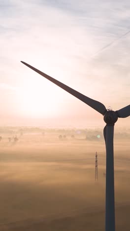 sunrise over wind farm