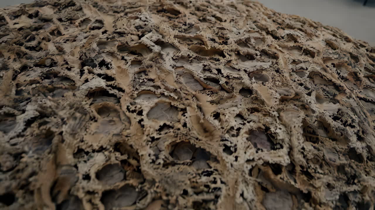 Detailed Texture of a Porous Rock Formation