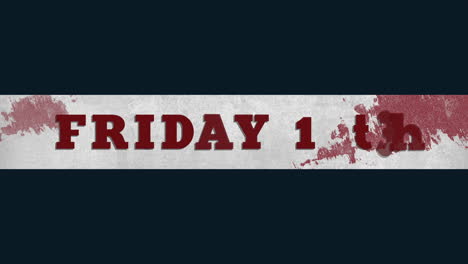 friday 13th with red blood on dark grunge texture