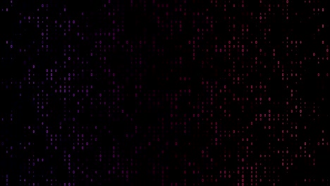 gradiente 4k, código binario colorido con mucho del número cero brillando y desvaneciéndose video de fondo en bucle en una pantalla negra para mercado de valores y intercambio, datos, big data, finanzas empresariales, comunicación, internet, conceptos de realidad virtual