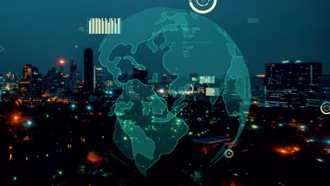 conexión global y la alteración de la red de internet en la ciudad inteligente