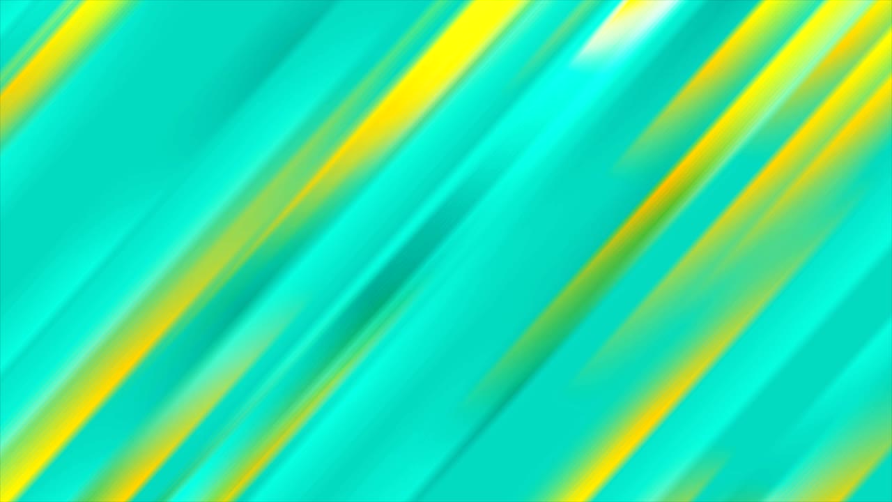 Turquoise and yellow smooth stripes abstract video animation