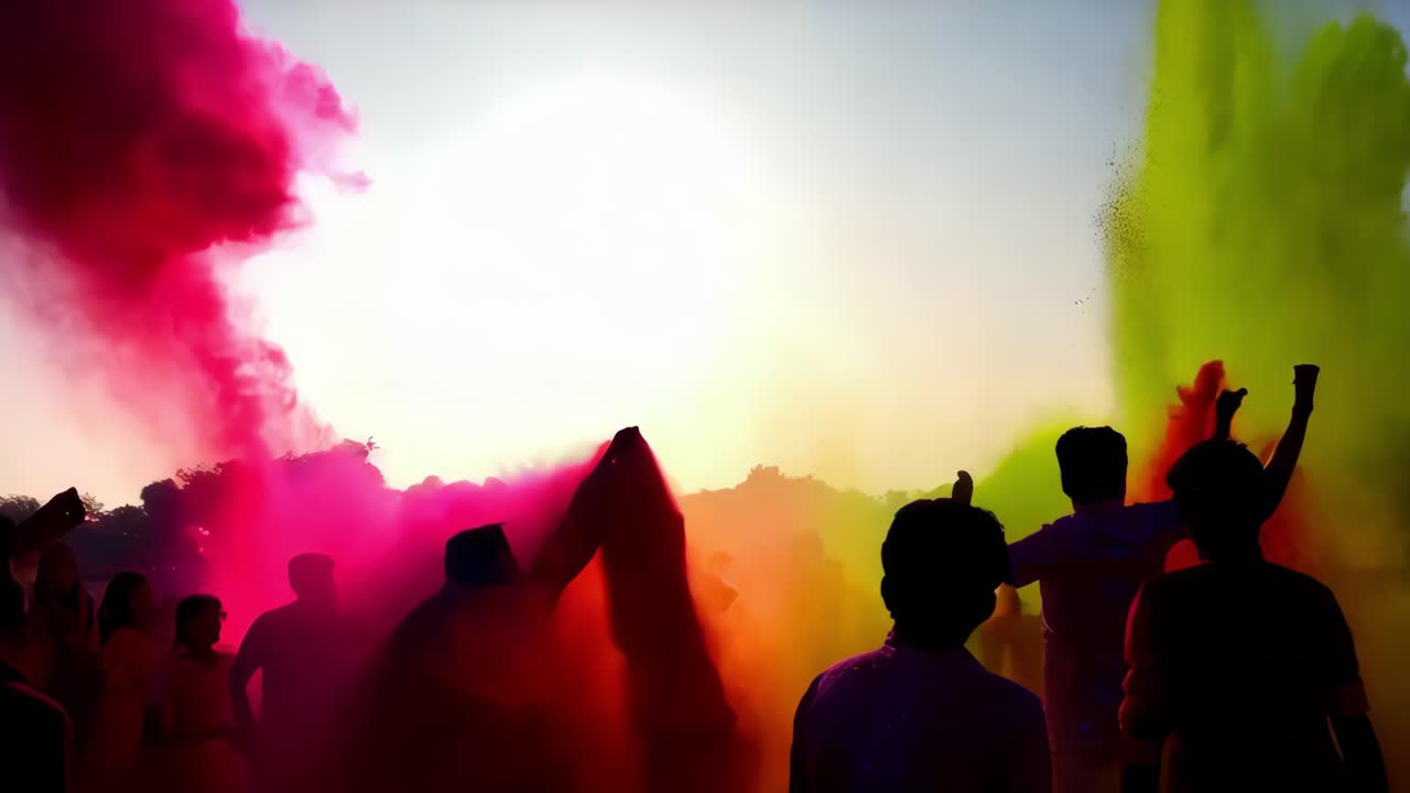 Celebrazione della festa di Holi