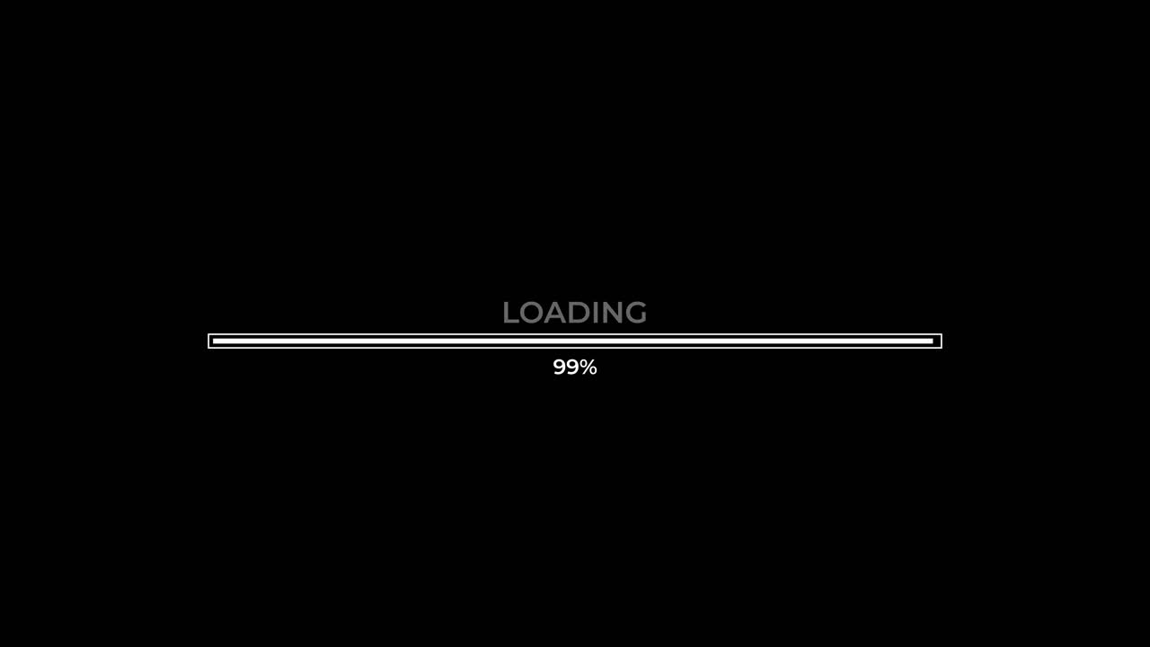 Digital Loading Progress Bar Animation with Percentage Counter