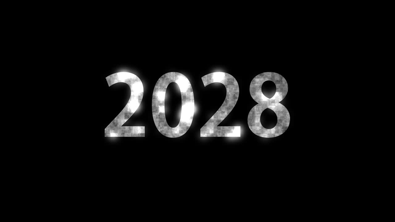 2028 animación de texto gráficos de movimiento