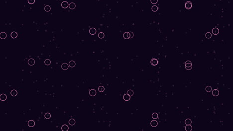 glowing green circles suspended in black space