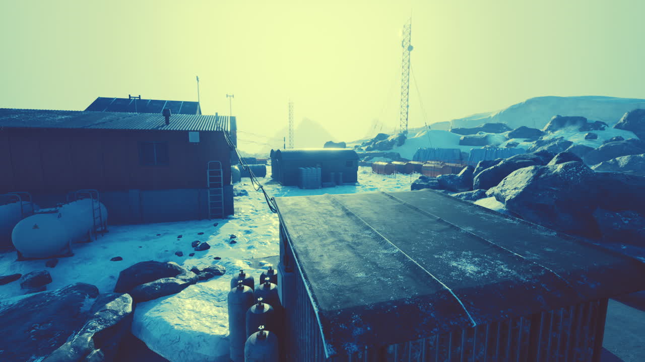 바다 연안 의 극 기상 스테이션