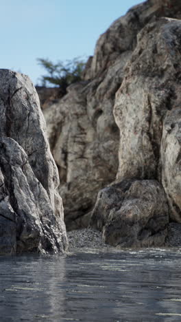 rock formations by the water