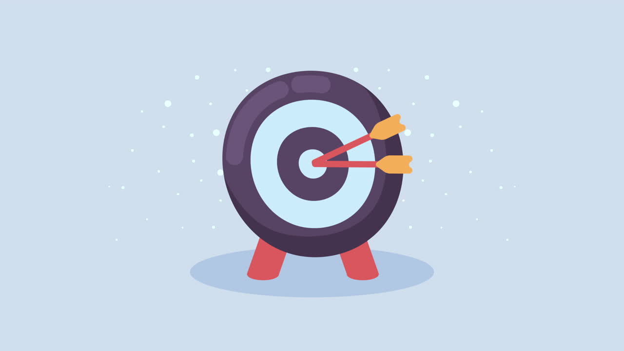 objetivo y animación de éxito de la flecha