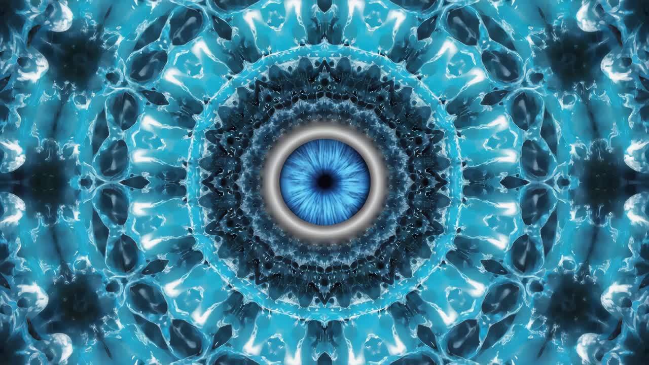 Abstract Blue Eye Kaleidoscope