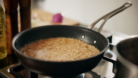 cooking risotto