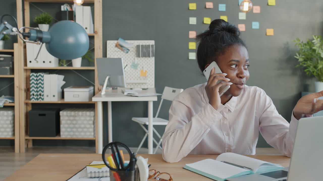 Young Woman Working in Modern Office