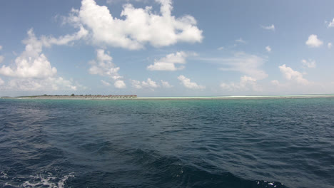 timelapse moving in ocean sea at maldives view from ship