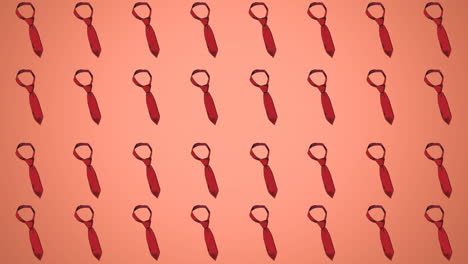 animation of red tie repeated on red backgroud