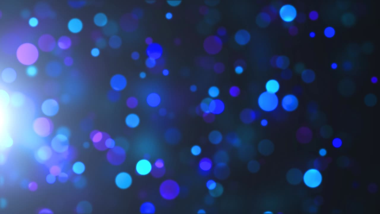 animación de luces bokeh en movimiento abstractas