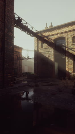 ruins of a very heavily polluted industrial factory