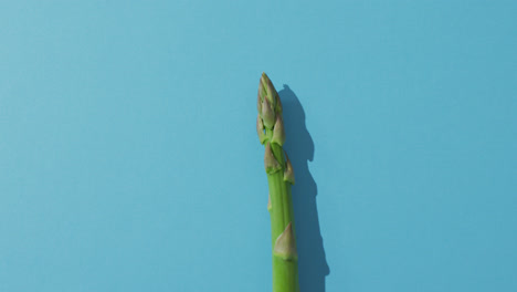 Video-Von-Frischem-Spargel-Mit-Kopierraum-Auf-Blauem-Hintergrund