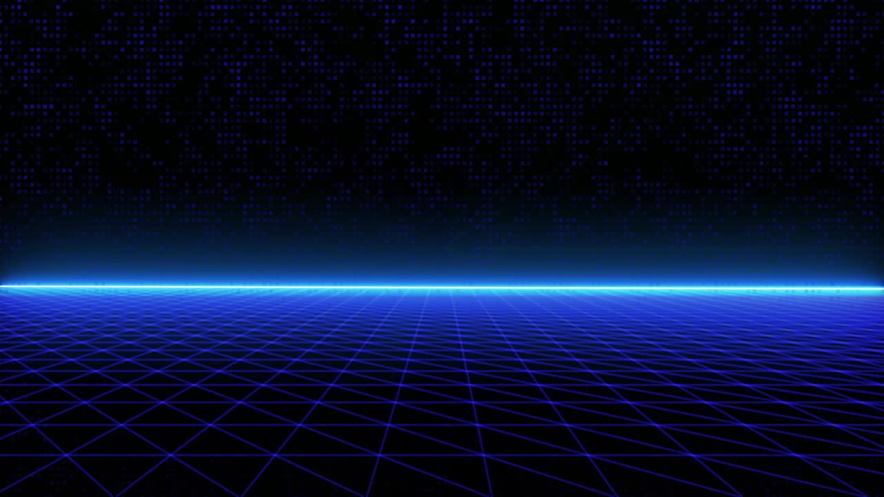 4K Animation Abstract Wireframe Landscape Fly Through Idea Graphic Motion.