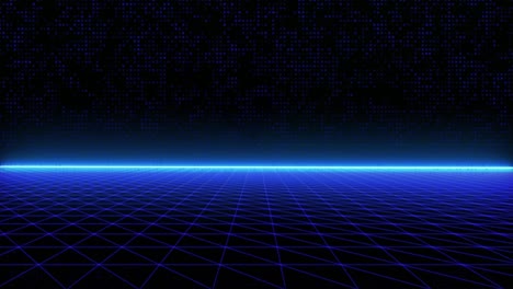 4k animación abstracto marco de alambre paisaje volar a través de la idea movimiento gráfico.