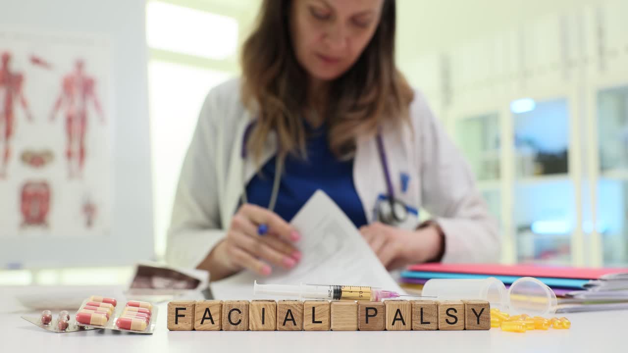 Concentrated woman physician reviews detailed clinical notes