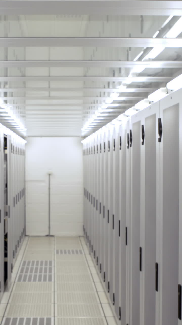pasillo vacío de las torres de servidores