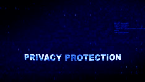 privacy protection  text digital noise twitch glitch distortion effect error loop animation.