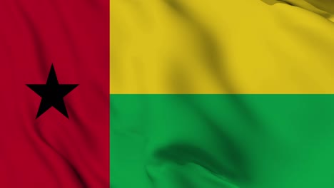 guinea-bissau flag seamless waving animation