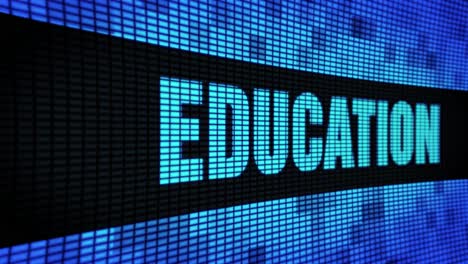education on led screen