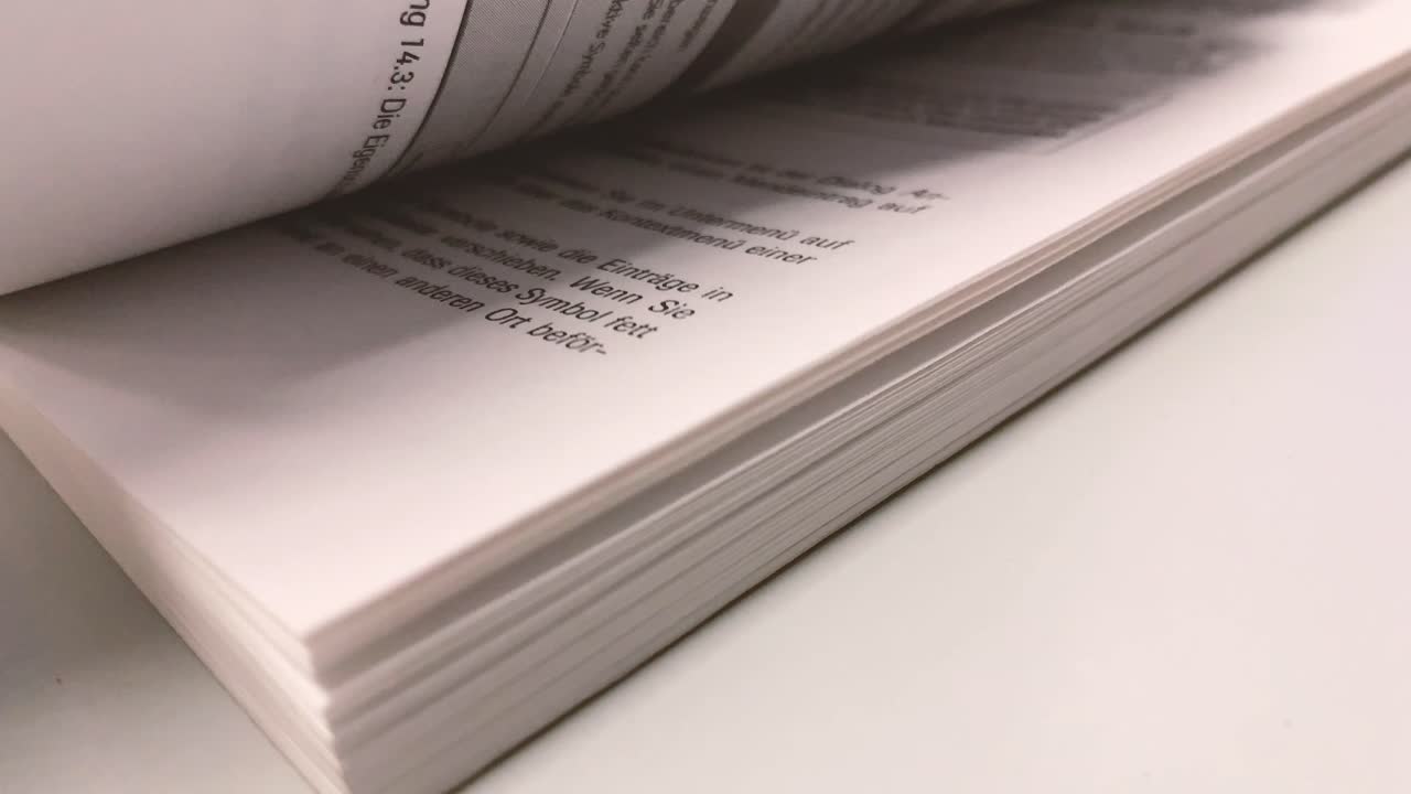 Leafing through a book side Leafing through a book side