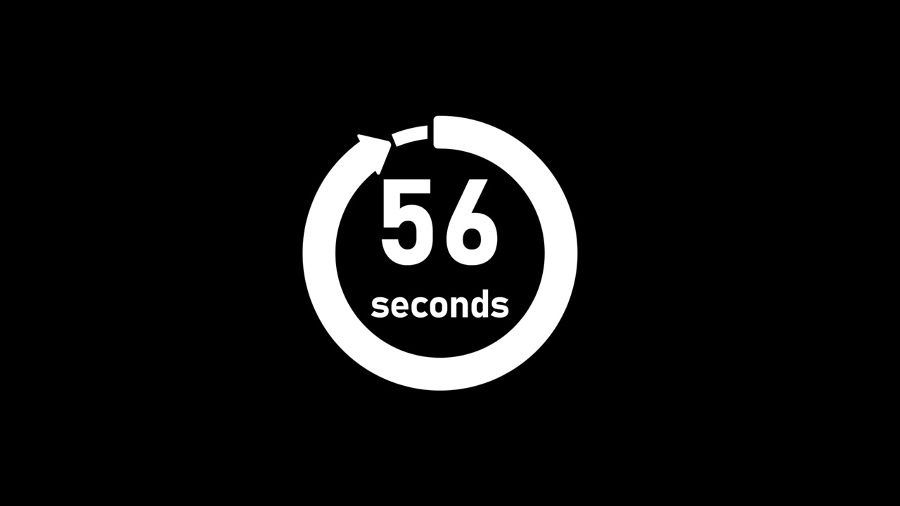 Clock , timer (time passage , waiting time) animation (4K) | 60 seconds
