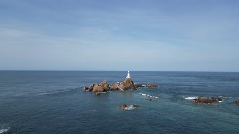 Gründungsfoto-La-Corbière,-Jersey,-Leuchtturm