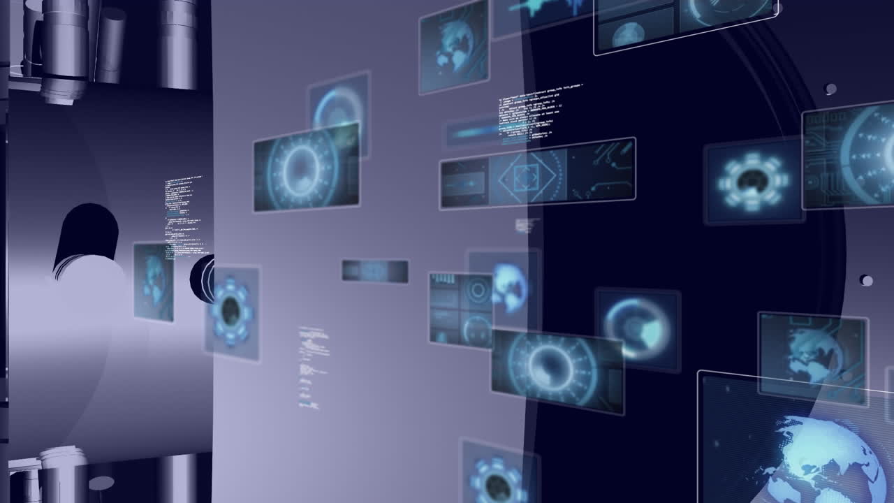 Animation of data processing with scope scanning over safe