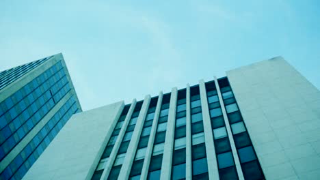 artistic 16mm film shot of new york city building