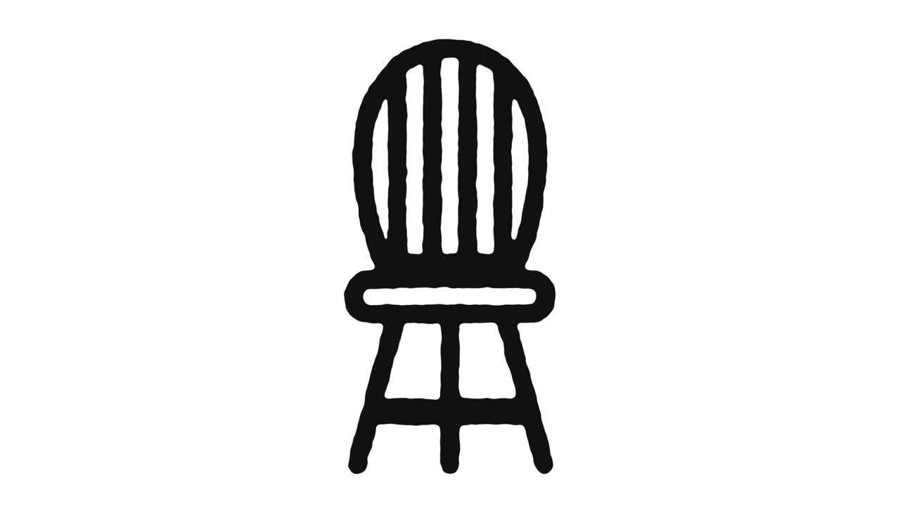 icono de animación de la silla y canal alfa