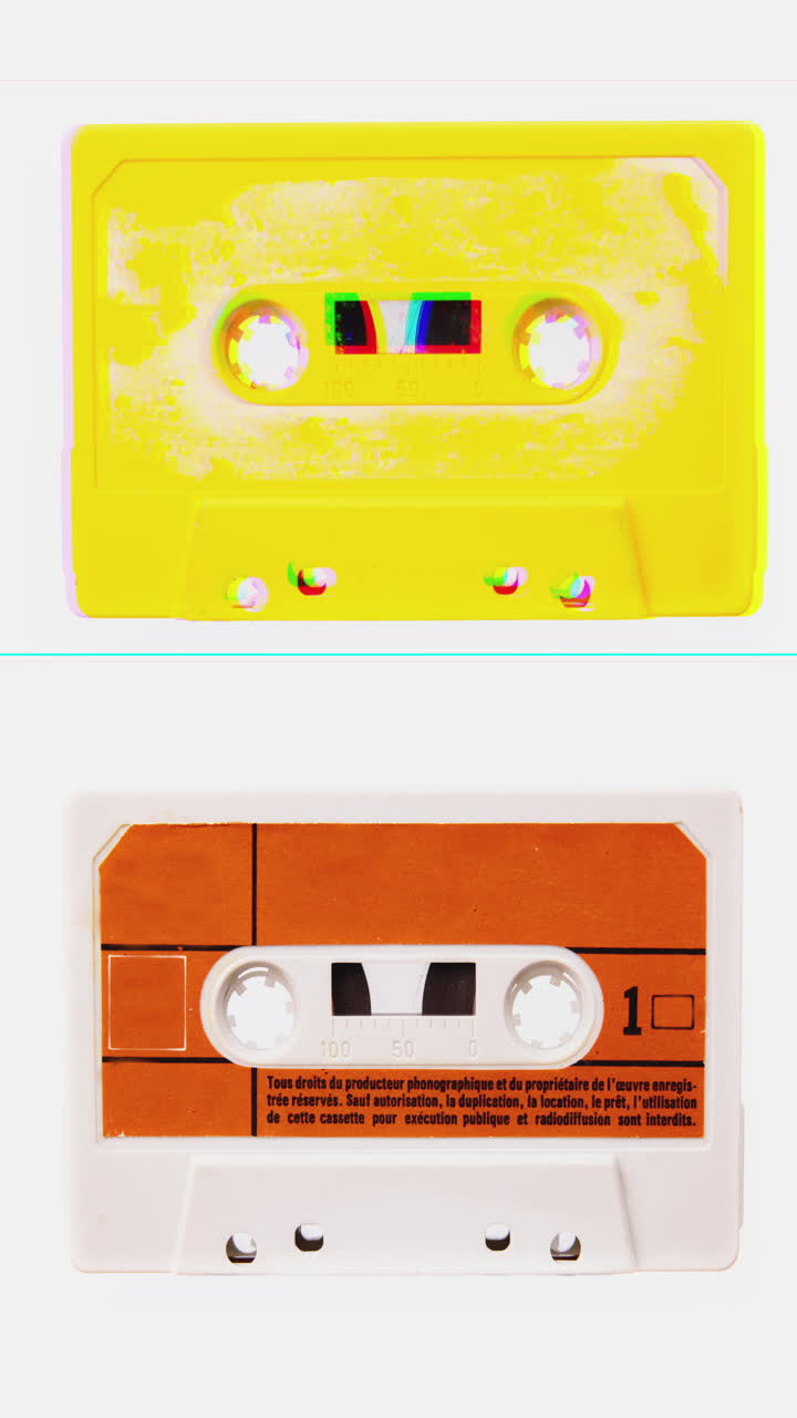 cinta de cassette en vertical
