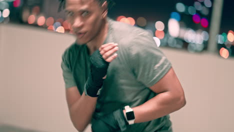 Boxing,-city-and-fitness-of-black-man-in-night