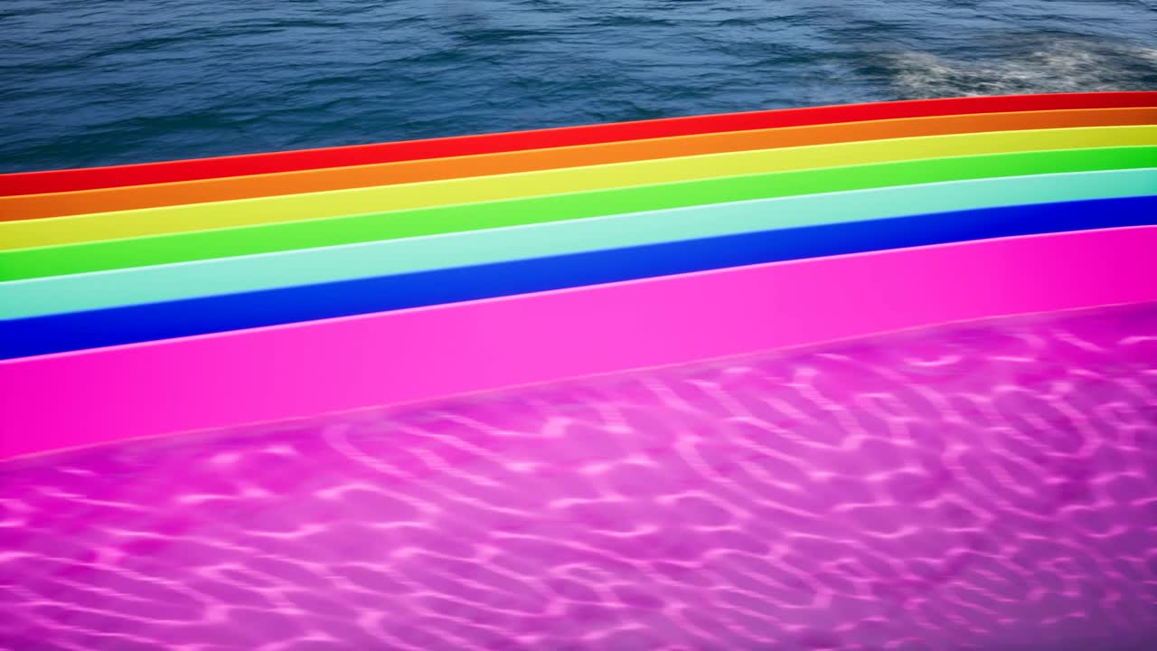 modelo de diseño abstracto moderno con colorida curva de color en el fondo del mar para el diseño web. animación geométrica mínima. textura de fondo abstracta. 4k