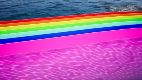 modern abstract design template with colorful color curve on sea background for web design. minimal geometric animation. abstract background texture. 4k