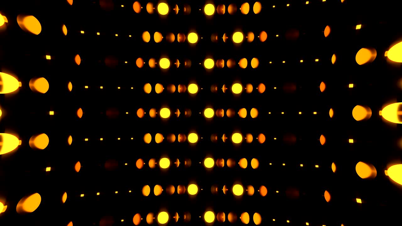 많은 노란색 동전의 줄의 추상적인 반지, 3d 렌더링 배경, 컴퓨터 생성