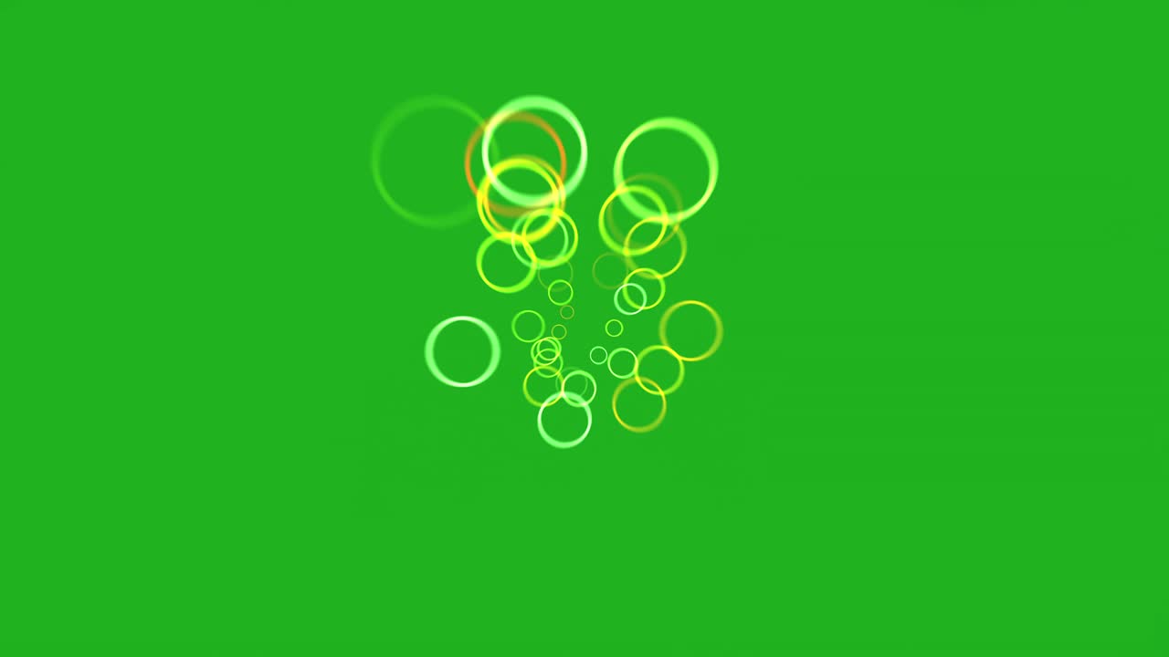 Bouncing rings green screen motion graphics
