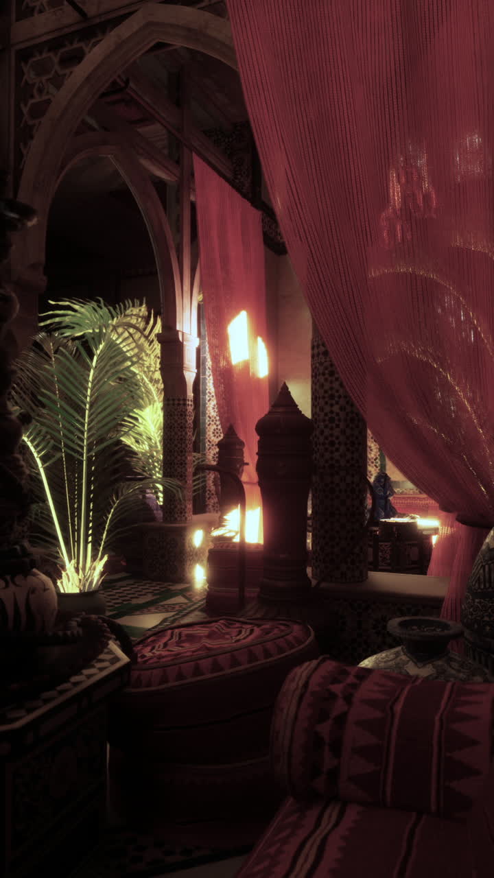 모로코 리아드 인테리어 디자인