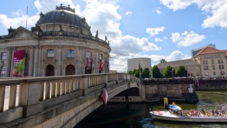 tour boat passes museum on scenic berlin river cruise