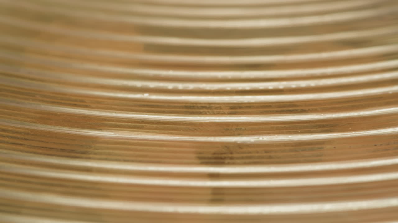 Close-up of a Glass Surface with Circular Pattern