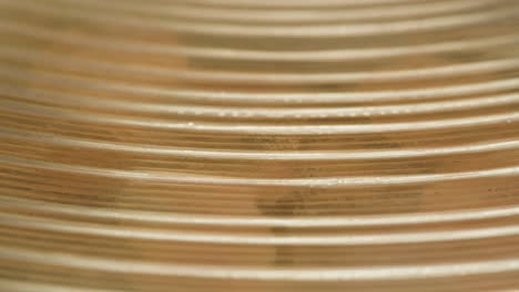 close-up of a glass surface with circular pattern