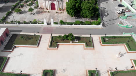 Calkiní-Parroquia-San-Luis-Obispo-Reveal-Drone-Shot