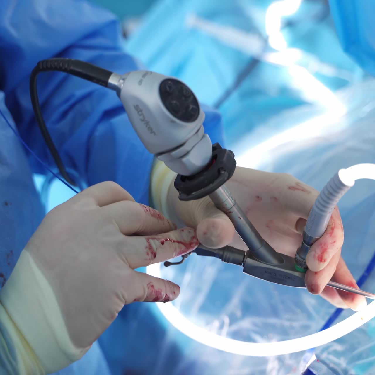 Surgery with new medical instruments. Modern surgery health treatment